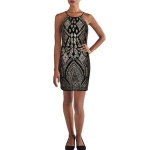 Jump -725 NWT Glitter Bodycon Dress black size‎ 3/4